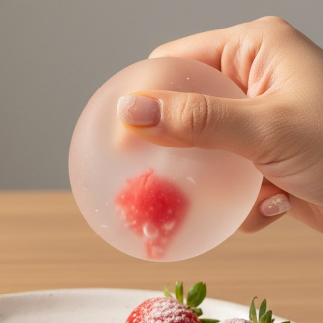 노디샵 쫀득 투명 워터젤 말랑이 스퀴시 슬랑이, 1개, 110g, 딸기모찌