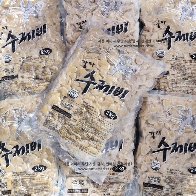 [미농식품] 감자수제비 1박스 (2kg X 6개입), 2kg, 6개