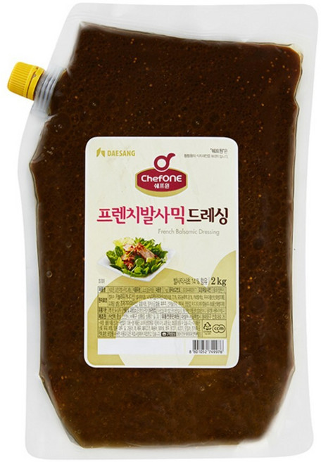 쉐프원 프렌치 발사믹 드레싱 2kg 2Set, 1세트