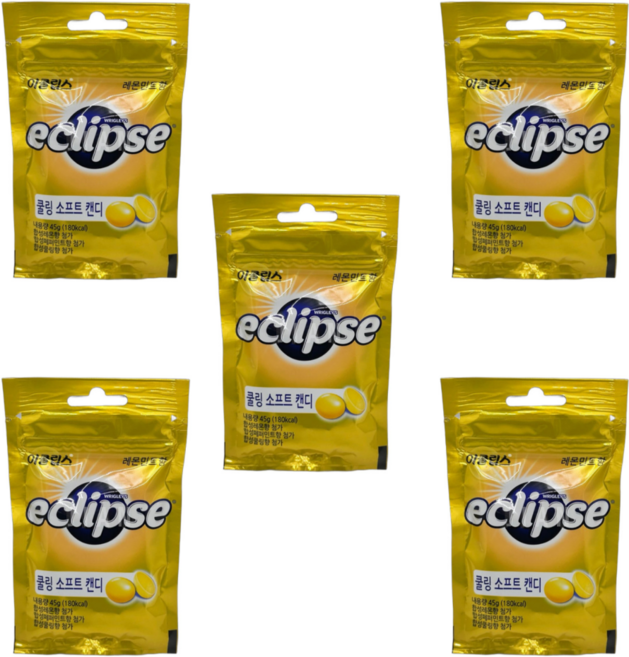 이클립스 쿨링 소프트 캔디 레몬민트향, 45g, 5개