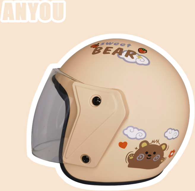 ANYOU 충격 방지 오토바이 보드 헬멧, 카키