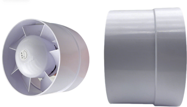 자재 원형 배기 팬 덕트 환풍기 100/125/150 Mm 창 욕실 화장실 주방 부스터용 220V 환기 공기 추출기, 4inch, 1개, 1) 4inch