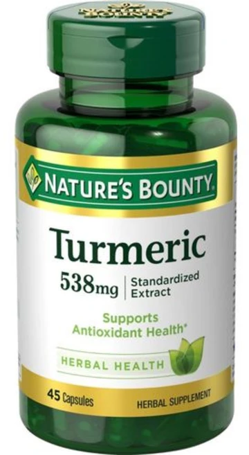 네이처스 바운티 강황 538mg 표준화 추출물 45정 (2 Natures Bounty Turmeric 538 mg Standardized Extract 45 Count (Pac, 1개 - 쿠팡