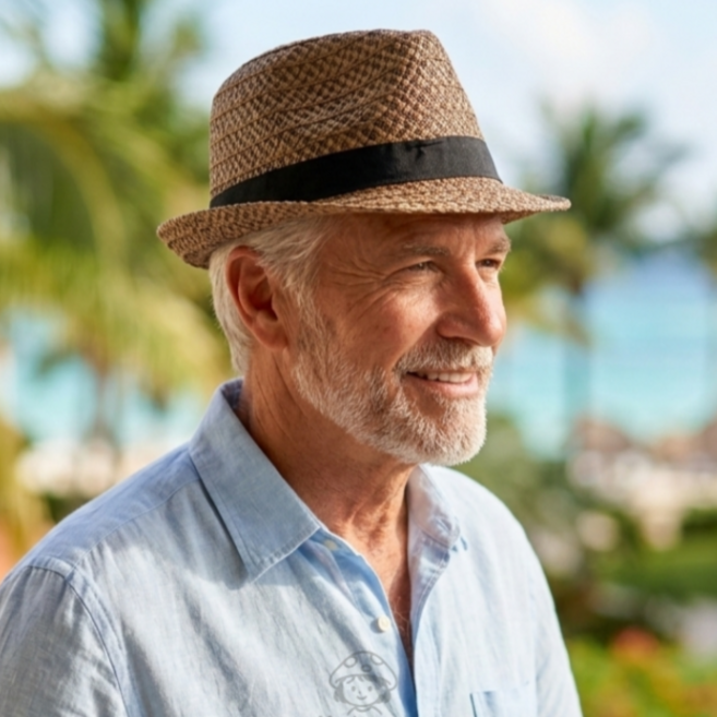 버섯언니 H59 시원한 지중해 통기성 중년 페도라 여름 중절모