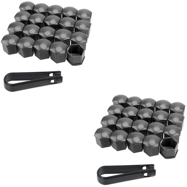 17mm/19mm/21mm 20Pcs 자동차 바퀴 너트 캡 보호 커버 캡 자동 허브 나사 커버 검은 자동차 타이어 볼트 너트 캡 타이어 장식, Gray 40pcs, 19mm