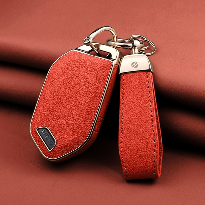 HAKO 소프트2.0 가죽TPU 차키케이스+키홀더 (5버튼/7버튼), K-11 (5버튼), 오렌지