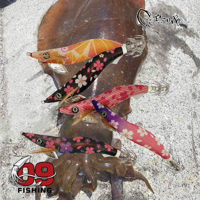 오적에기 X타입 3호 무늬오징어 에기 에깅 UV 케이무라 24오적, 1개, 14g, 쉘로우 07