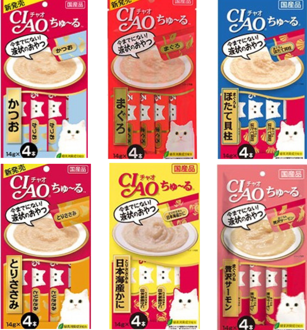 PETLY 챠오츄르 고양이 짜먹는 간식 전연령 영양공급 식욕증진 음수량증진 6종, 12개, 닭가슴살