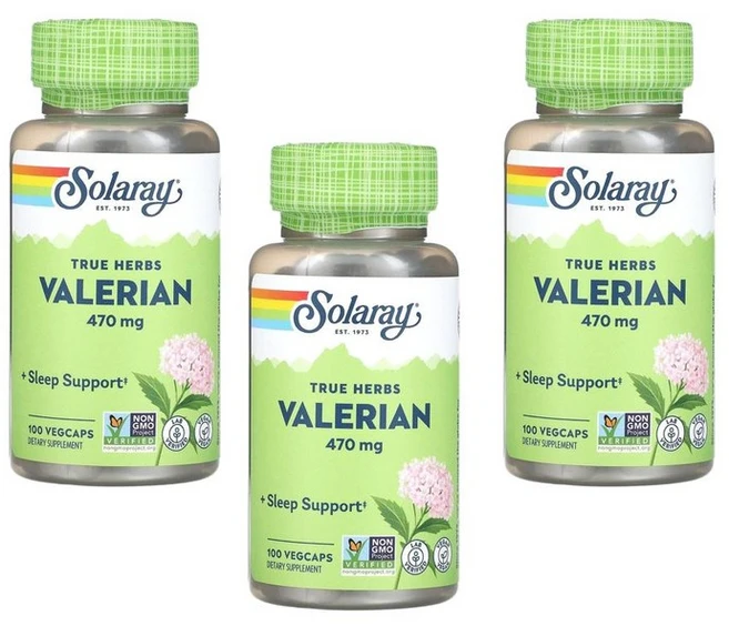Solaray 트루허브 발레리안 쥐오줌풀 470mg 100캡슐 x3팩 Valerian, 100정, 3개 - 쿠팡