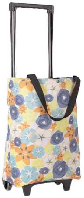 달콩마켓 2WAY 가방형 카트형 초경량 무소음 장바구니 카트 쇼핑가방 시장바구니, 1개, 알록이꽃