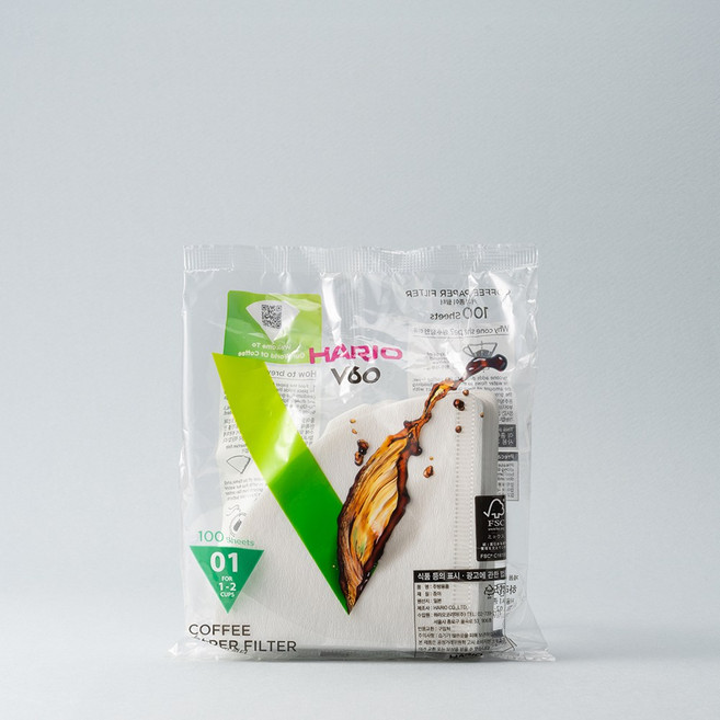 하리오 필터 VCF01 화이트 100매, 1개, 100개입