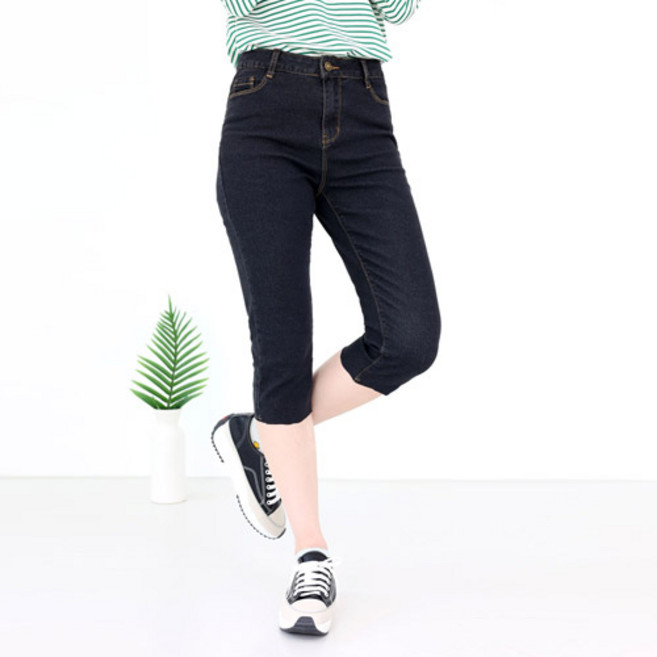 탑스웨이크 여성 기본 7부 청바지 스판 2컬러 빅사이즈 (26~36) 7521