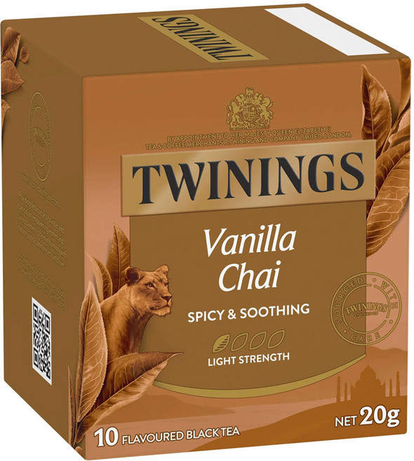 트와이닝 바닐라 차이 티백 Twinings Chai Vanilla Tea Bags, 20g, 10개입, 1개