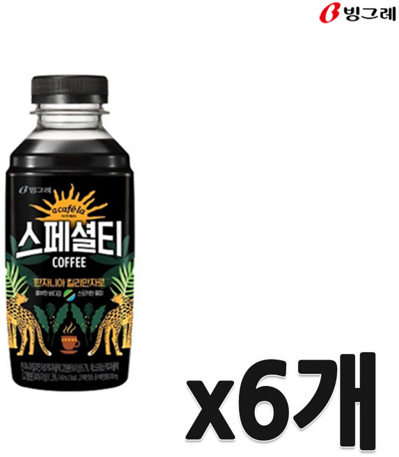 빙그레 아카페라 스페셜티 콜롬비아, 460ml, 6개