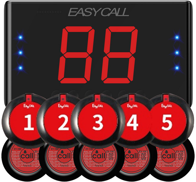 이지콜 무선 호출벨 세트 EY-2001 + 레드 10개