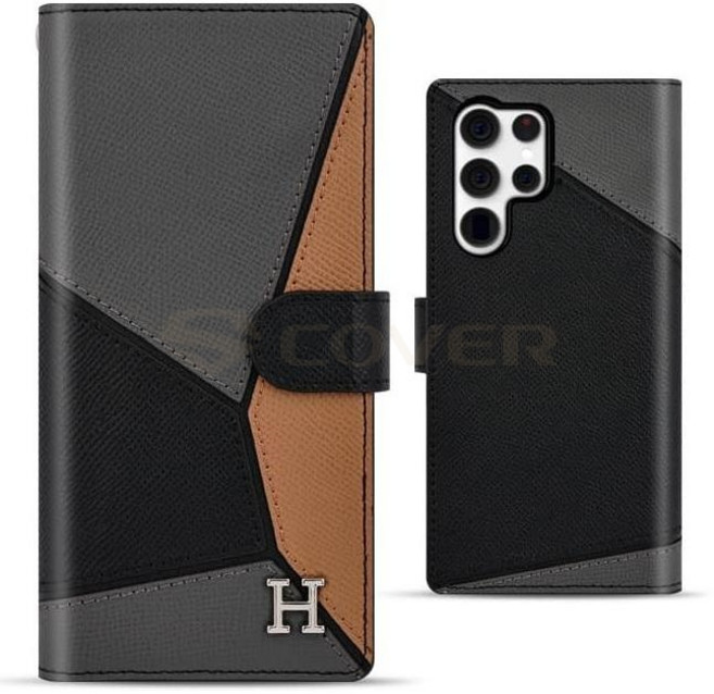 라피네 콤비 지퍼 천연 소가죽 대용량 카드 지폐 수납 장지갑 갤럭시 스트랩 케이스