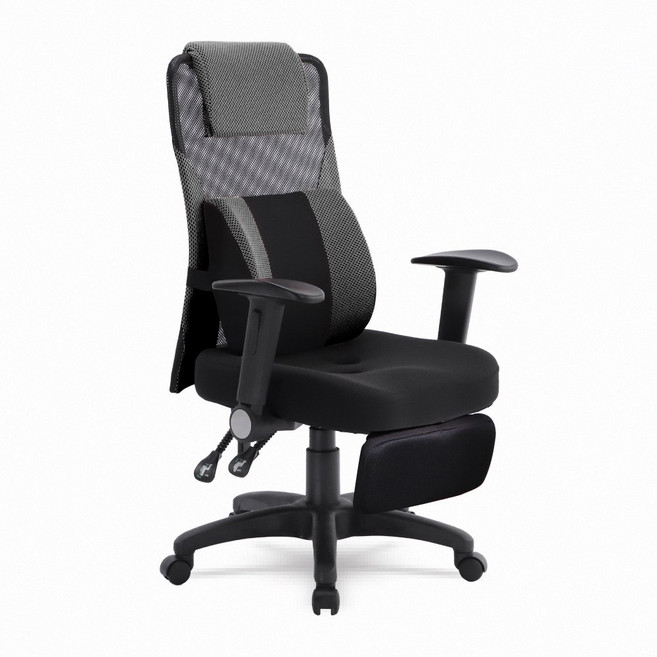 LOGIS 台灣製 坐臥兩用電腦椅 人體工學辦公椅 電競椅 書桌椅 附腳踏板, 深灰色