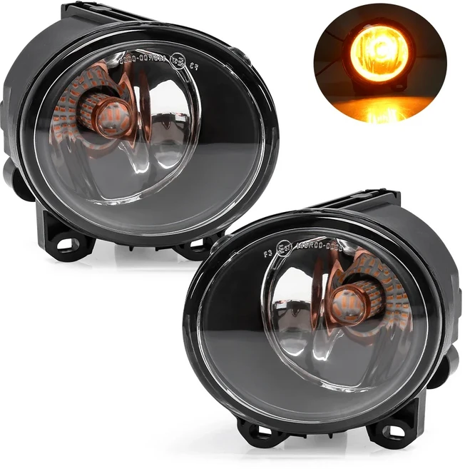 호환 차량 안개등 BMW F07 F10 F22 F23 M3 M5 E92 E93 2 3 5 시리즈용 할로겐 LED 전구 전방 전조등 운전등, 03 LED Bulbs Yellow