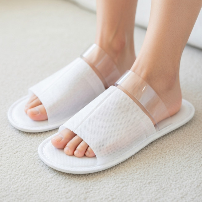 생활의 온기 미끄럼방지 호텔 실내화 거실화 욕실화 사무실용 슬리퍼 비행기기내용슬리퍼 부직포슬리퍼 손님슬리퍼