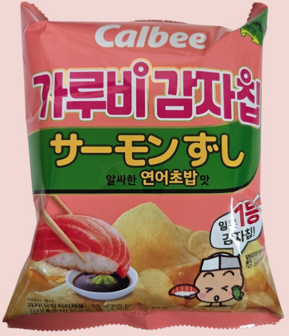 해태 가루비감자칩 연어초밥맛 55g x12 (1박스), 단품, 단품
