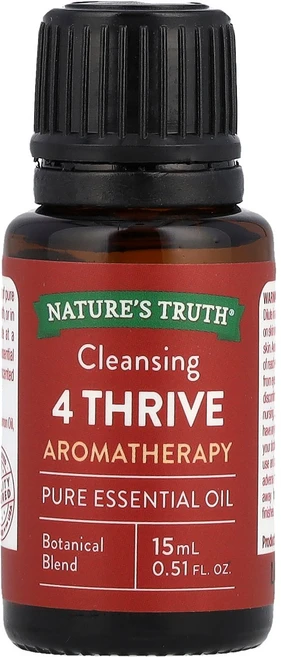 Nature's Truth 퓨어 에센셜 오일 클렌징 4 스라이브 15ml(0.51fl oz) Truth (네이처스 트루스), 1개, 15ml - 쿠팡
