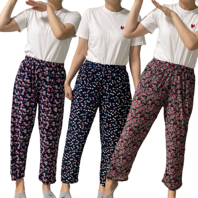 촌캉스 몸빼바지 여름 쿨바지