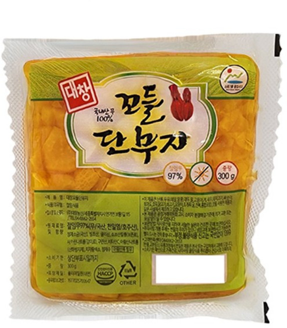대창 꼬들단무지 300g(국내산), 3개, 300g