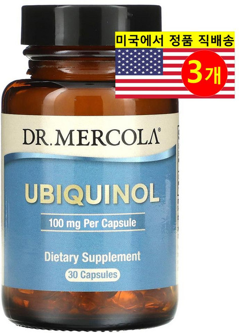 [3개] 닥터머콜라 유비퀴놀 100mg 30캡슐 카네카 kaneka ubiquinol, 30정, 3개