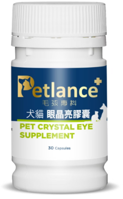 Petlance+ 毛孩專科 犬貓眼晶亮 五合一複合配方 淚腺雙重支持 30顆/60顆, 1個, 改善淚液/眼睛健康, 30顆