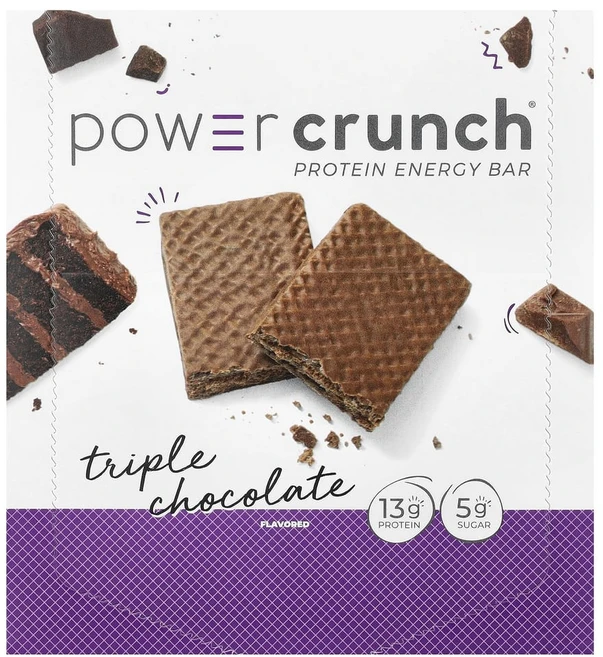 비엔알지 Power Crunch 프로틴 에너지 바 트리플 초콜릿 바 12개 각 40g(1.4oz), 1개, 40g - 쿠팡