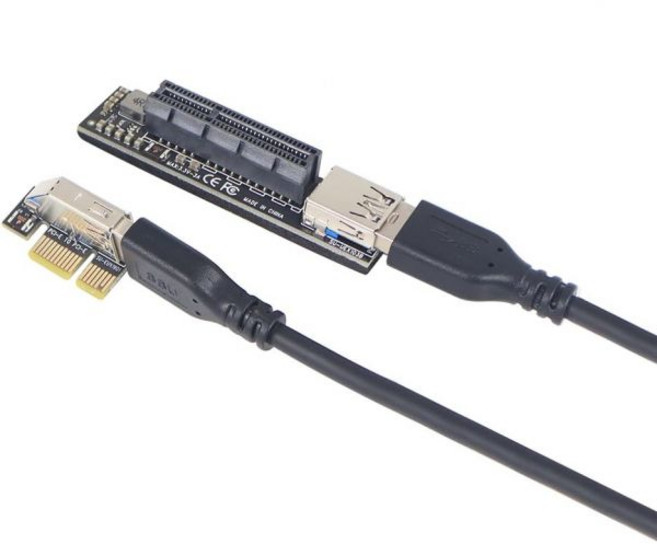 JMT 추가 장치 PCI Express X1에서 X4로 USB 30 어댑터 확장기 PCIE 라이저 카드 USB30 SATA 확장