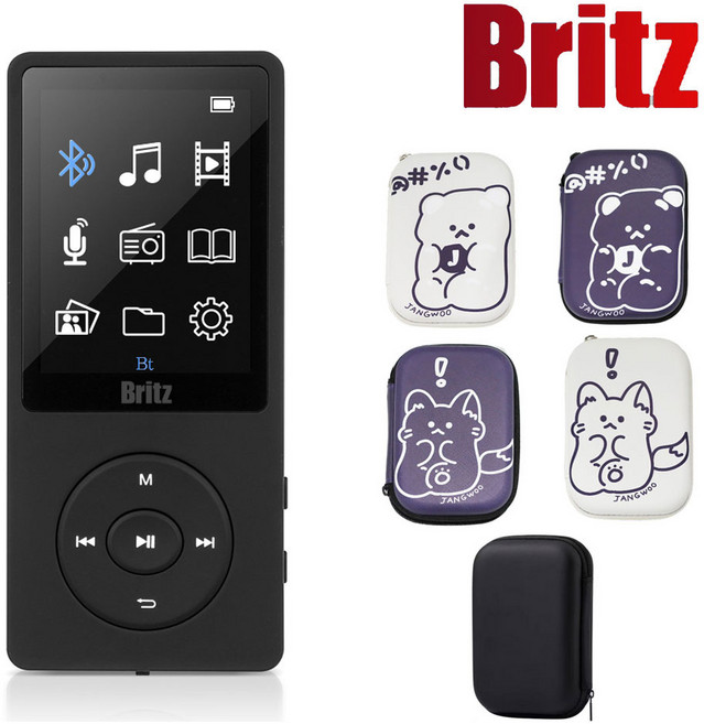 브리츠 블루투스 MP4 플레이어 8GB, 블랙