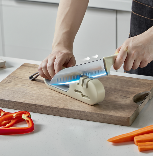 누블루 초보자용 3단연마 가위갈이 칼갈이, 1개, 베이직