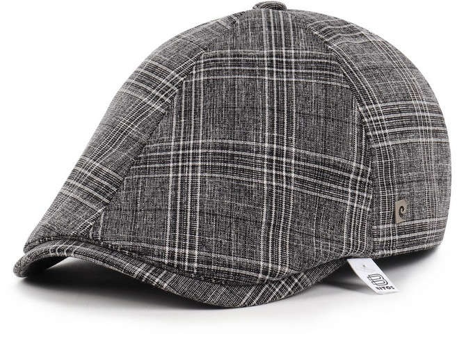 비토스 피에르가르뎅 24S/S 타탄체크 레이온 헌팅캡 간절기 및 여름에 쓰기좋은 파크골프모자