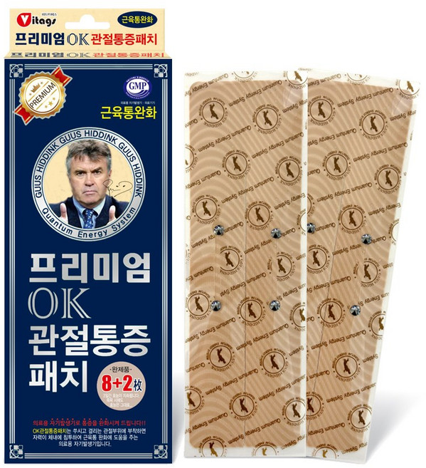 프리미엄 OK 관절통증패치 10매 히딩크 자석통증완화, 1개