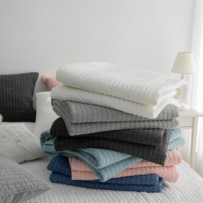 순면 60수아사 피그먼트 이불겸침대패드 -퀸 라지킹 패밀리, 01_화이트크림, 01_Q (150-200)