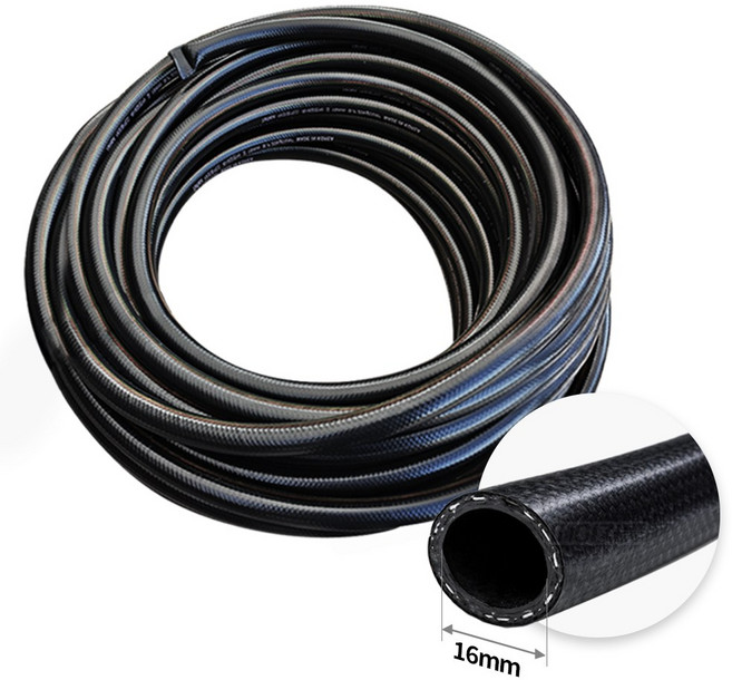 흑편사 물호스 16mm 20M 흑편사호스 녹조방지 국산, 흑, 1개