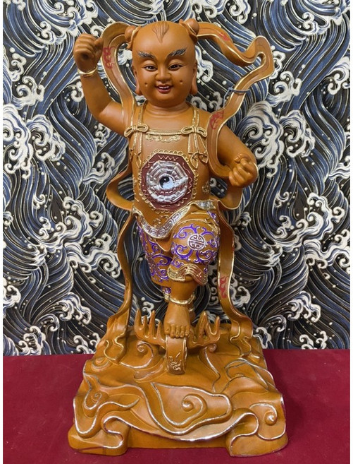 京綸 1尺3 肚兜太子 含法器 中壇元帥 三太子 神明衣, 1個