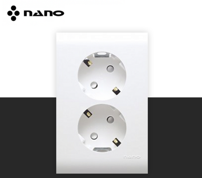 나노 슬림오딧세이 매입 2구 벽 콘센트 (화이트), 5개