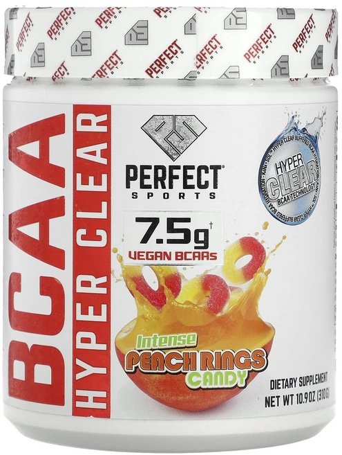퍼펙트스포츠 BCAA 하이퍼 클리어 인텐스 복숭아 링스 10.9 oz (310g), 310g, 1개 - 쿠팡