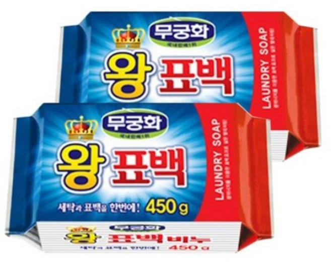 무궁화 왕표백 세탁비누, 450g, 2개