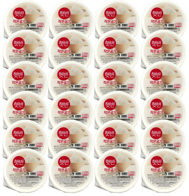 햇반 백미밥 작은공기, 130g, 24개