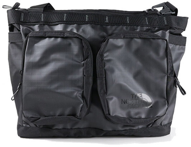 THE NORTH FACE 男女通用 Base Camp Voyager 兩用大容量肩背斜揹包 NF0A81BM, 黑色 + 瀝青灰