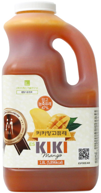 ES식품원료 ES키키망고퓨레 1.8L, 1개