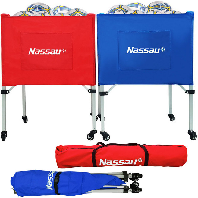 낫소 사각 볼망 이동식 볼캐리어 공 보관함 정리함 카트, 낫소 이동식 볼캐리어 레드(NSBCC)