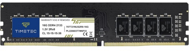 타임텍 32GB 키트(2x16GB) DDR4 2666MHz PC4-21300 비-ECC 언버퍼드 1.2V CL19 2Rx8 듀얼 랭크 288핀 UDIMM 데스크탑 메모리 RAM, Dual Rank 16GB, 1개