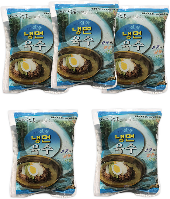 설악육수 냉면비빔장 냉면무 재료모음 푸드짱, 360g, 5개