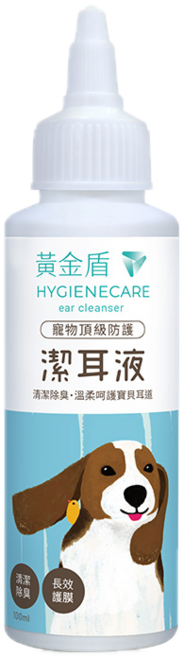 黃金盾 寵物潔耳液 犬貓適用 溫和清潔耳垢 pH7.0中性配方, 1個, 100ml