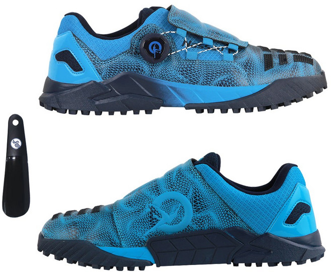 낫소 QS23 끈없는 퀵다이얼 편한 족구화 블루블랙 + PG신발주걱