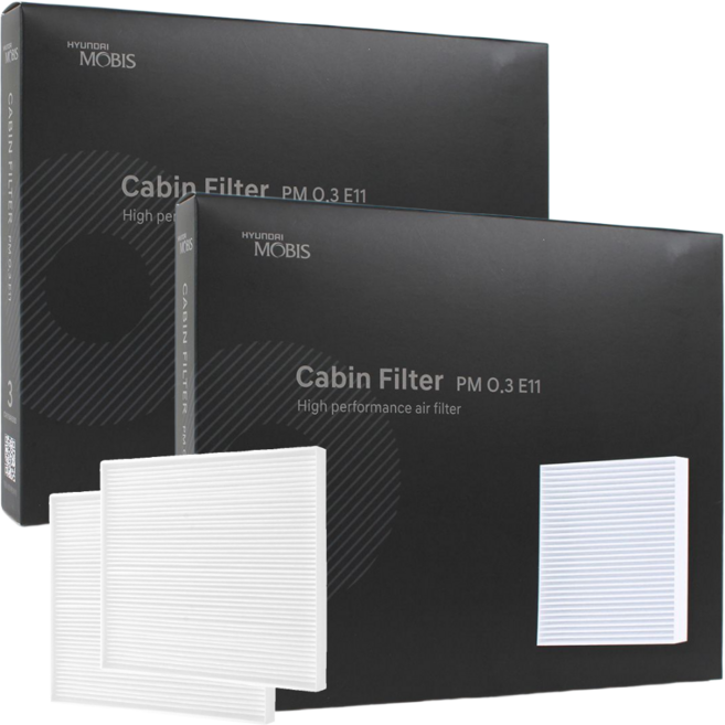 현대모비스 E11 자동차 에어컨 히터 필터, 모닝 JA 2017~ 8호-motobin, 2개